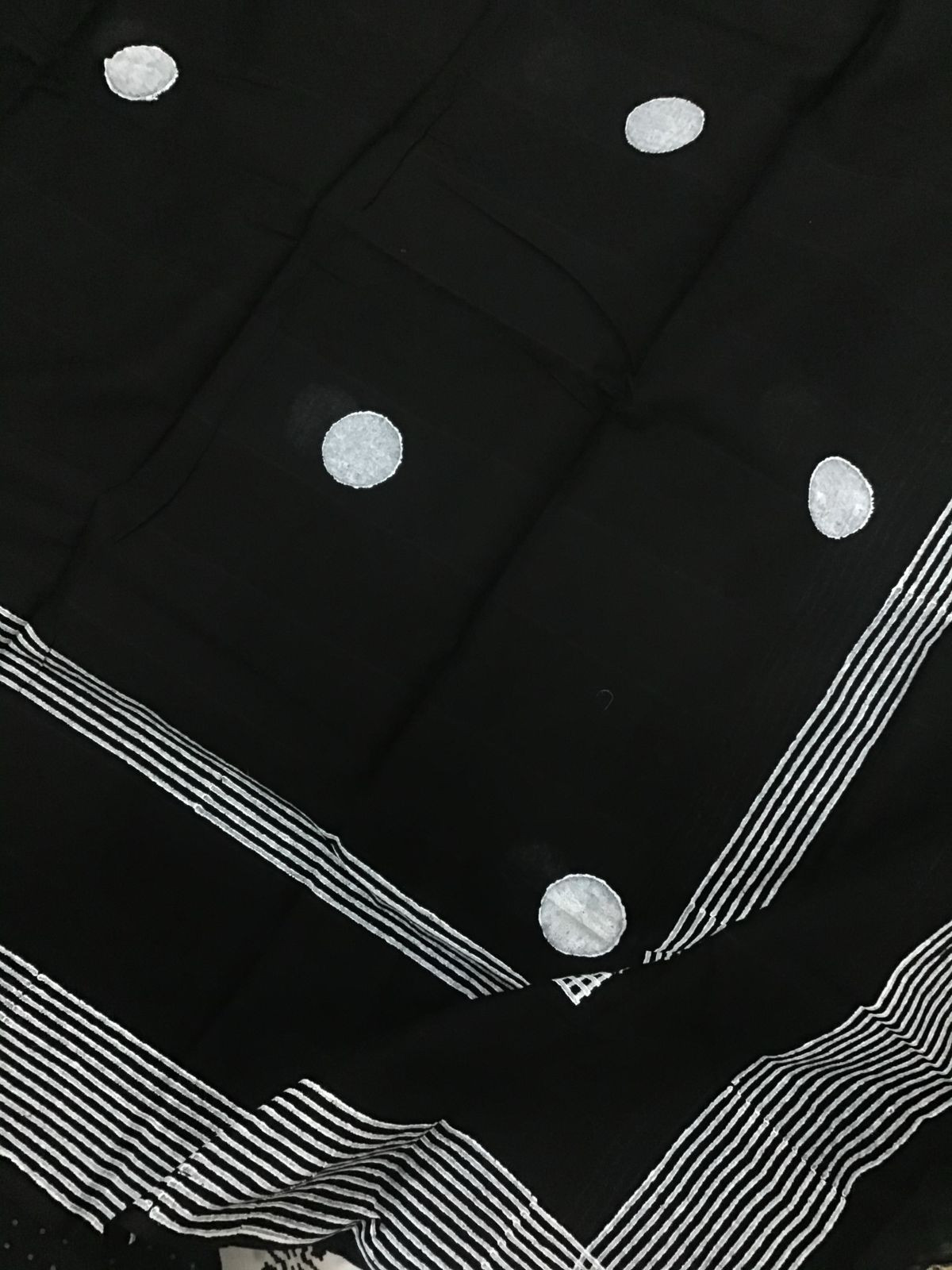 Pure Cotton Printed Self Weaved Suit - White