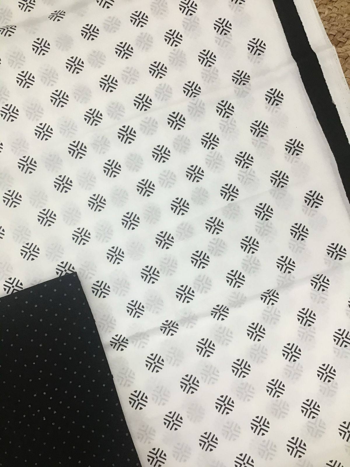 Pure Cotton Printed Self Weaved Suit - White