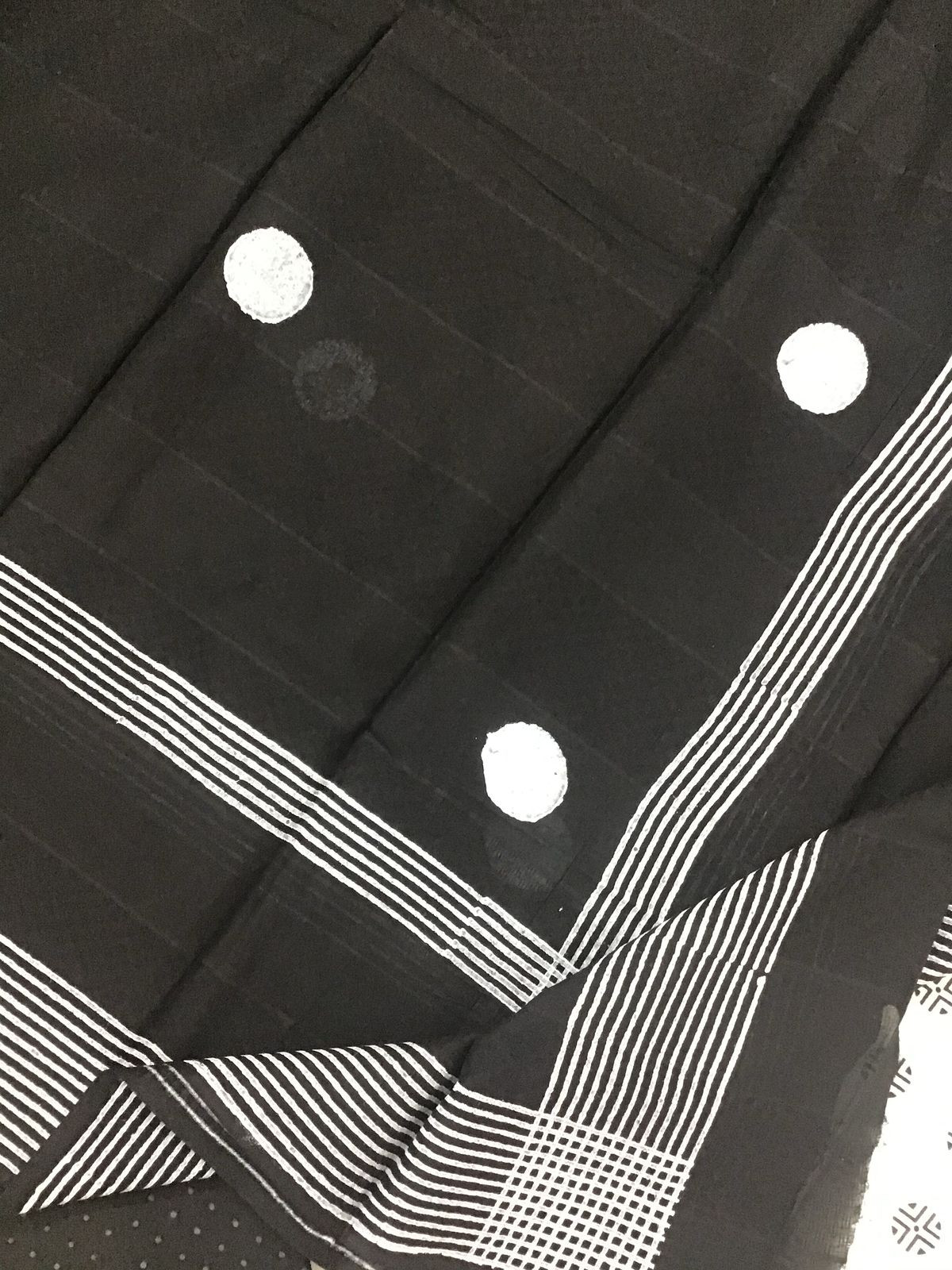 Pure Cotton Printed Self Weaved Suit - White