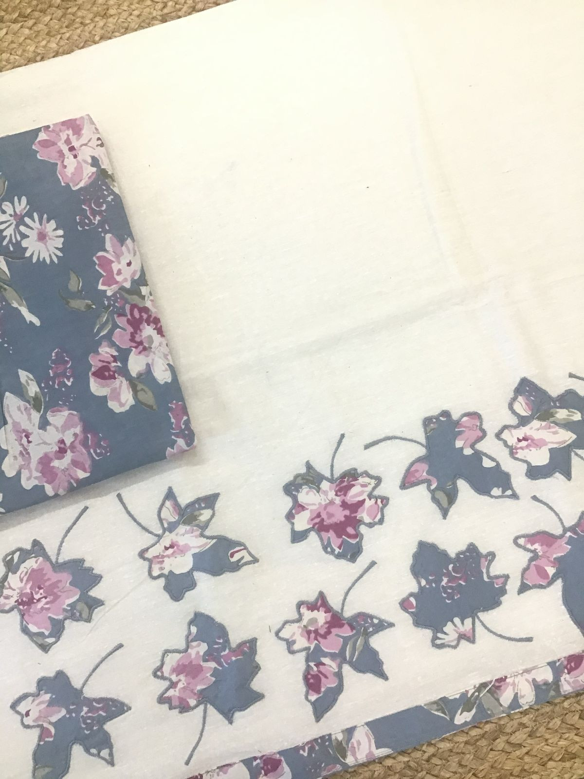 Soft Linen Khadi Cotton Embroidered Suit - Offwhite