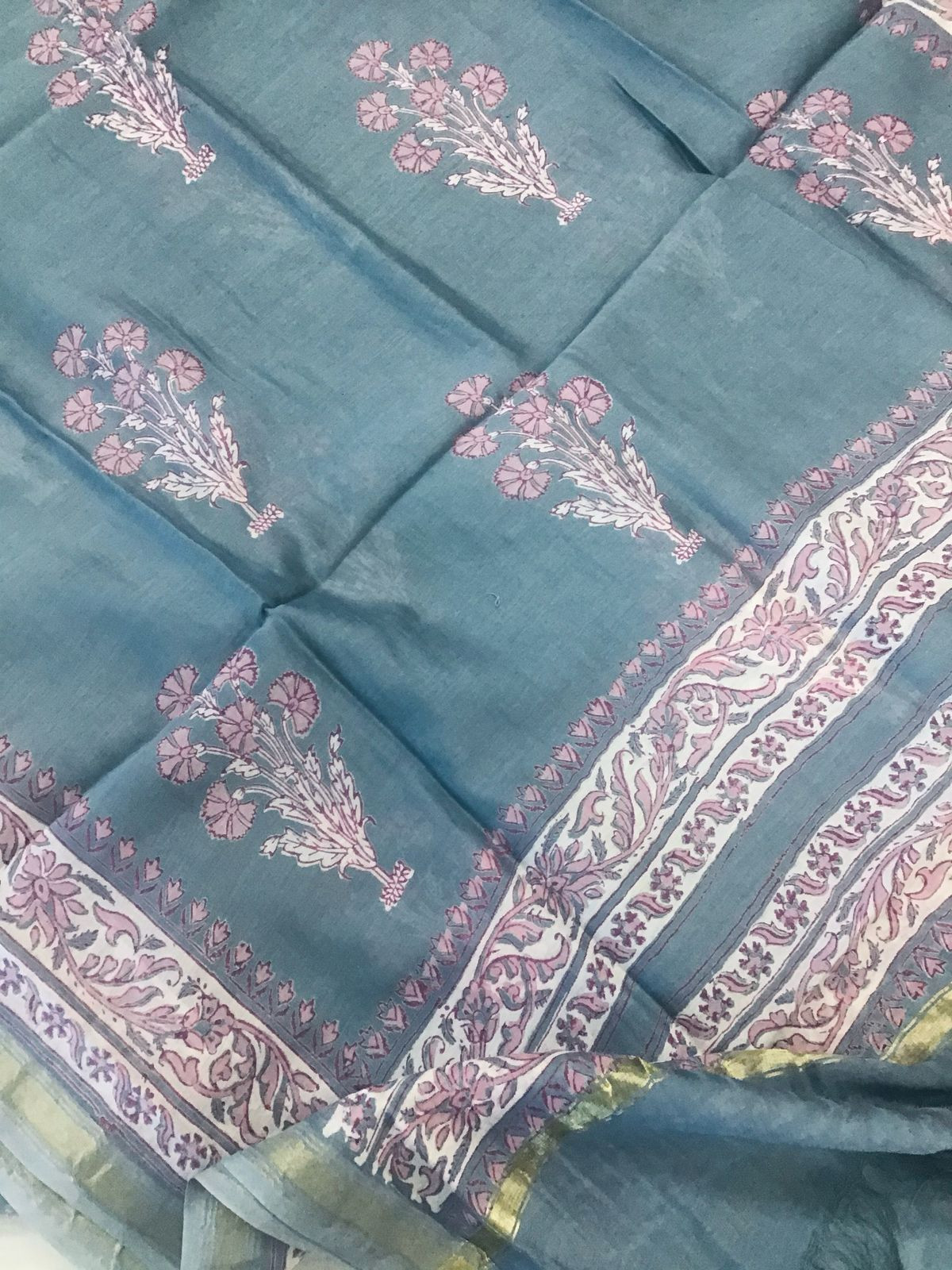 Soft Linen Khadi Cotton Embroidered Suit - Offwhite