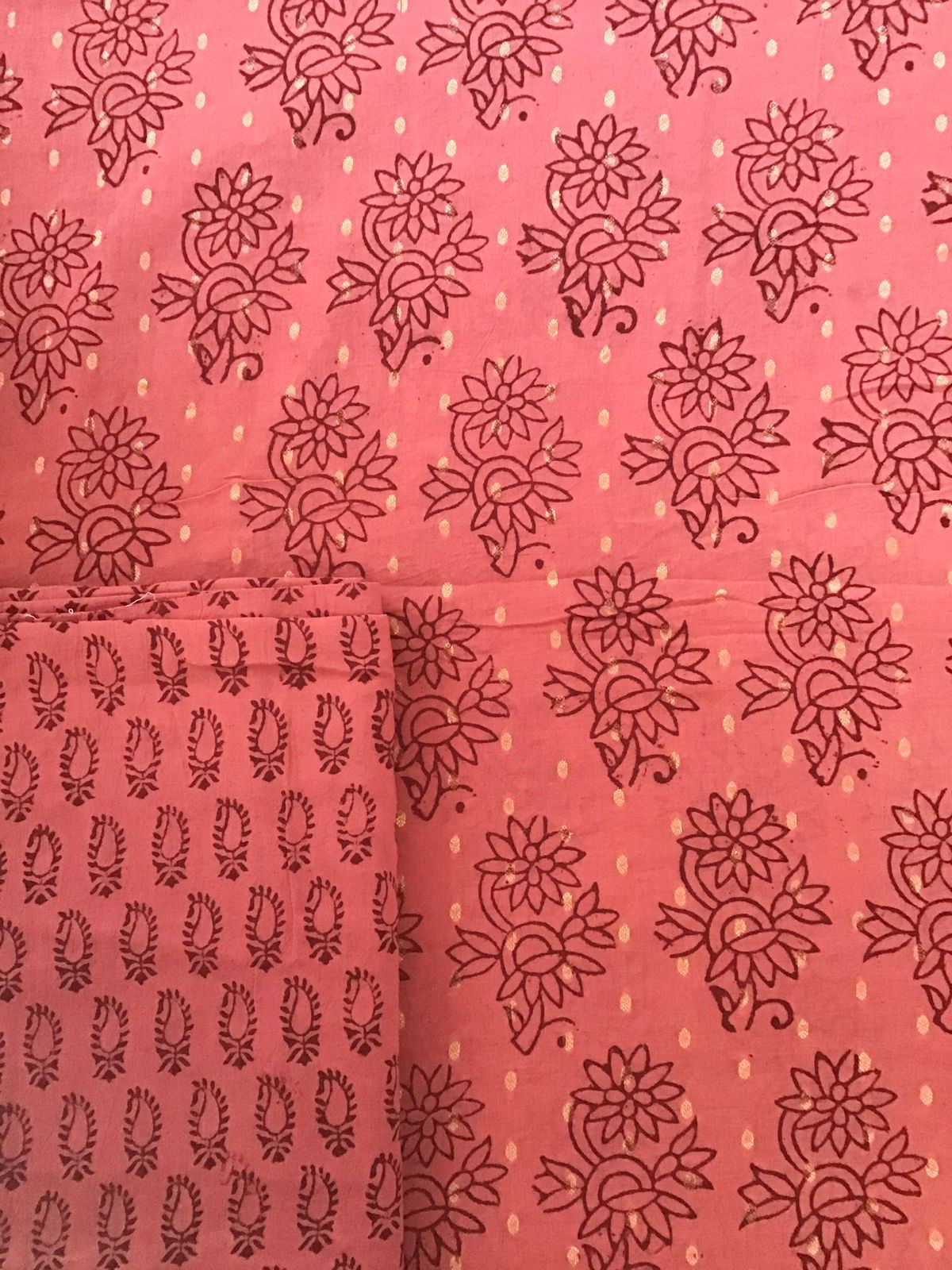 Pure Cotton Bagh Printed Banarasi Weaved Suit - Peach