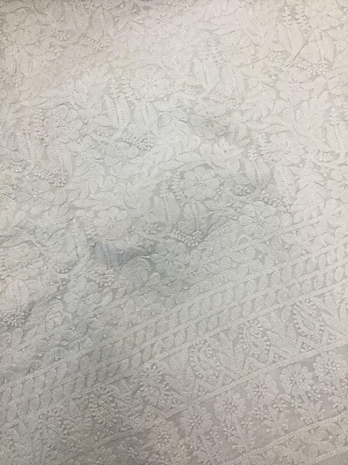 Pure Cotton Chikankari Work Suit - Offwhite