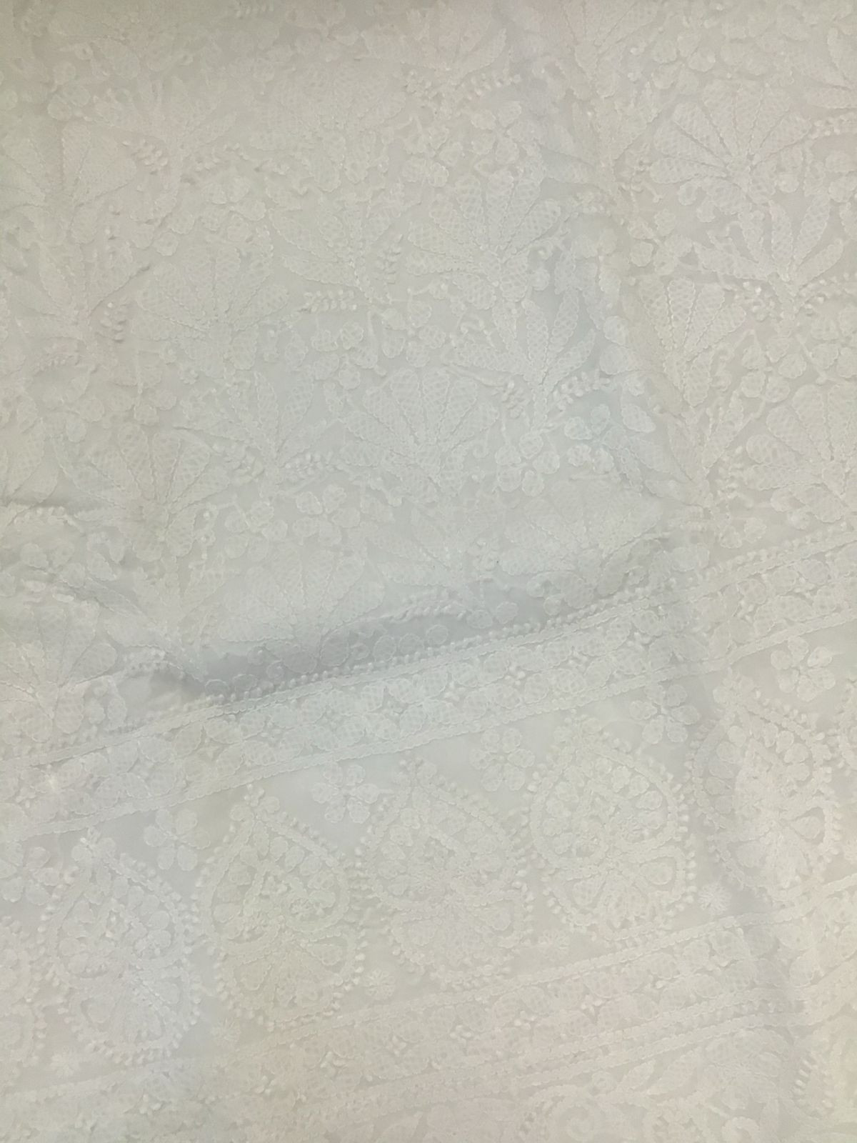 Pure Cotton Chikankari Work Suit - Offwhite