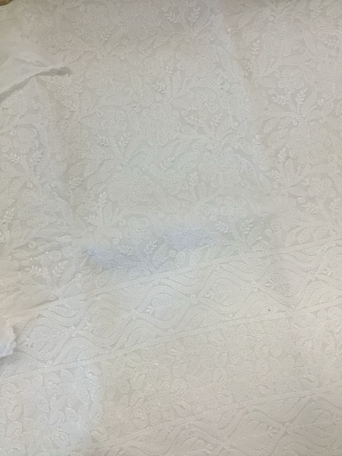 Pure Cotton Chikankari Work Suit - Offwhite