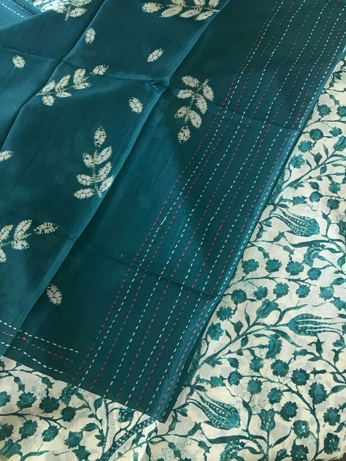 Pure Muslin Printed Suit - Blue