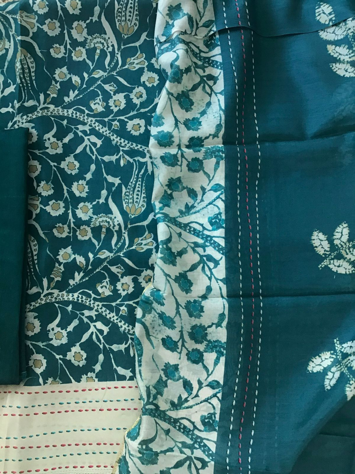 Pure Muslin Printed Suit - Blue