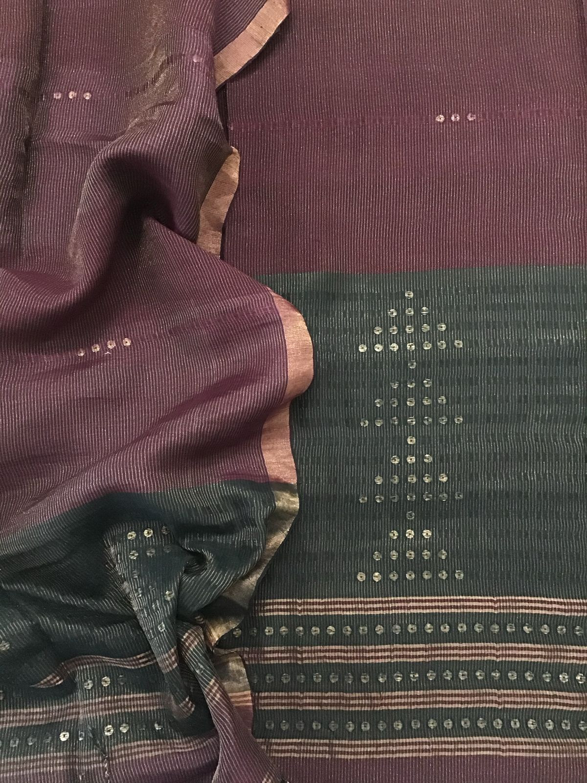 Soft Linen Silk Self Weaved Embroidered Kurta Dupatta Set - Wine