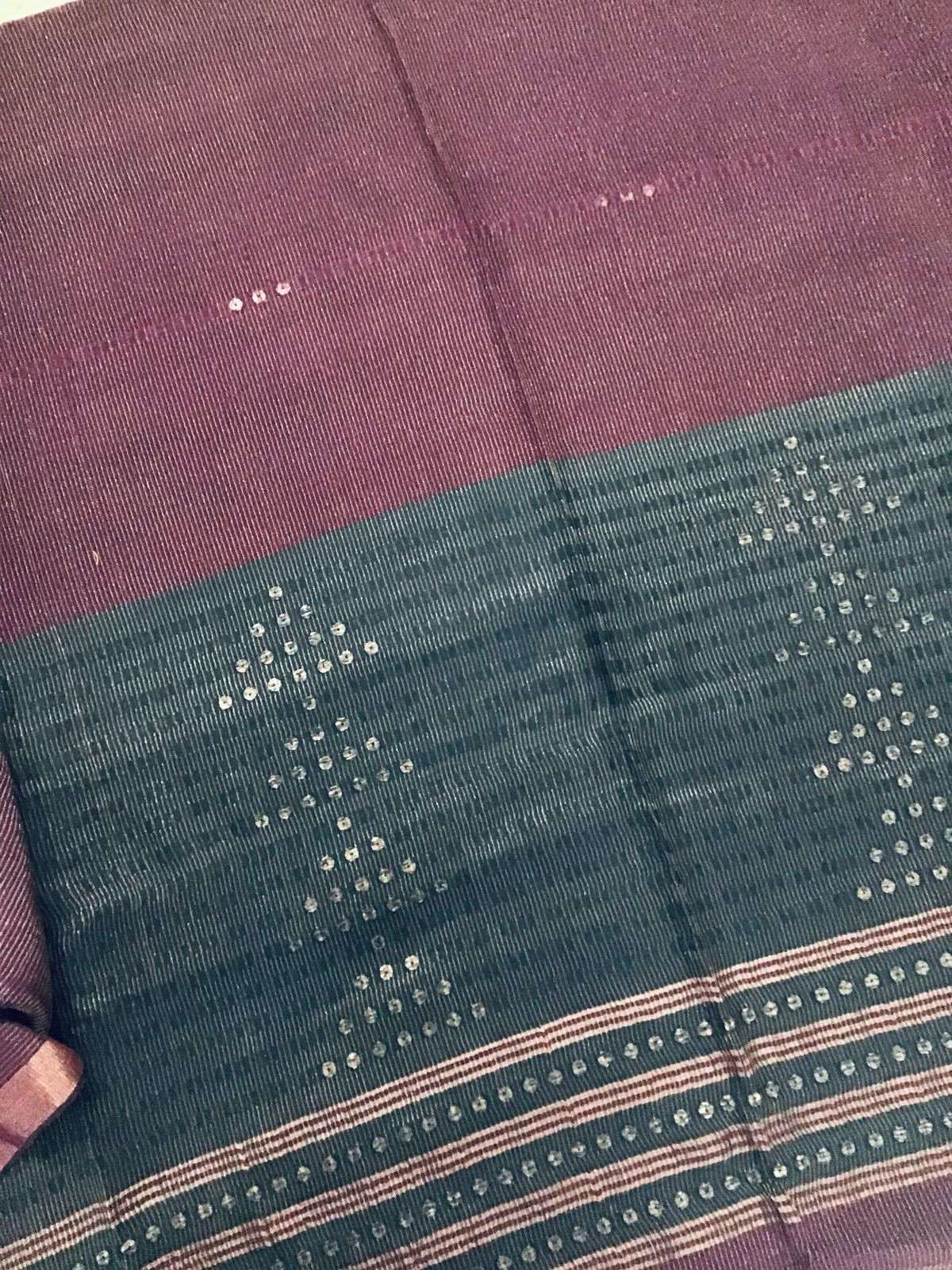 Soft Linen Silk Self Weaved Embroidered Kurta Dupatta Set - Wine