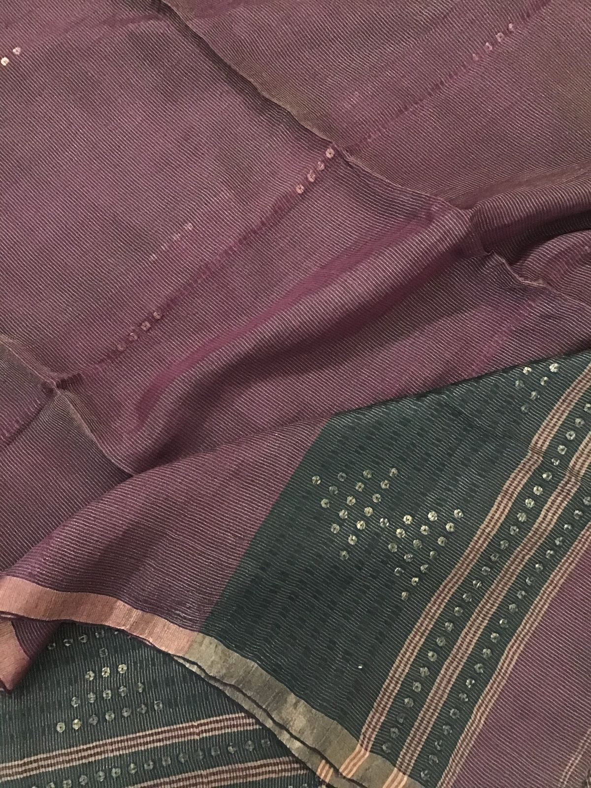 Soft Linen Silk Self Weaved Embroidered Kurta Dupatta Set - Wine