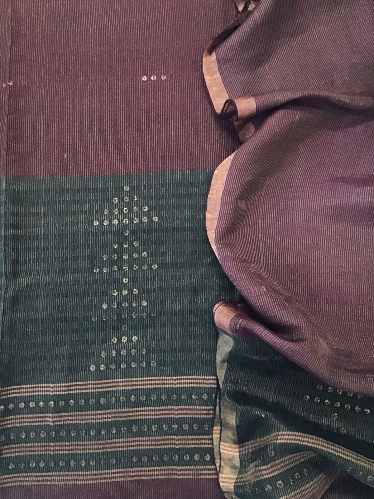 Soft Linen Silk Self Weaved Embroidered Kurta Dupatta Set - Wine