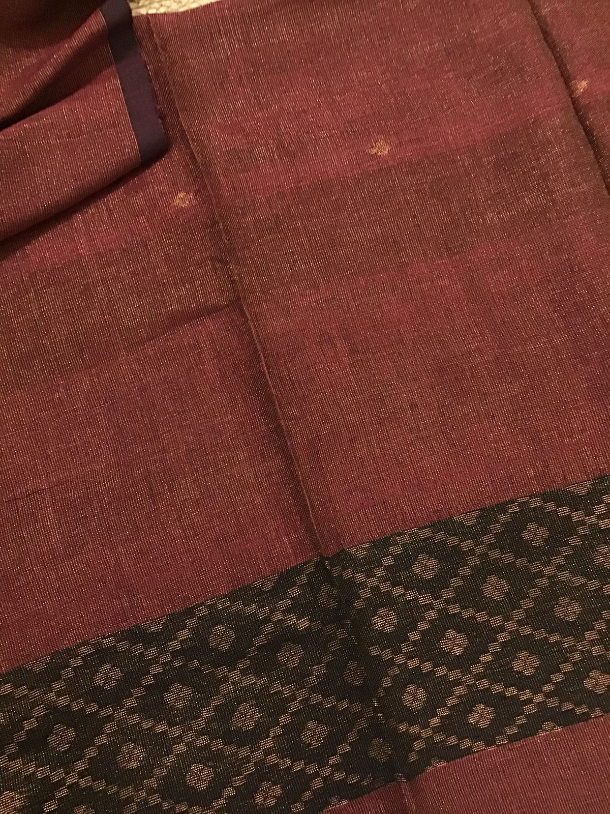 Pure Linen Tissue Self Weaved Kurta Dupatta Set - Brown