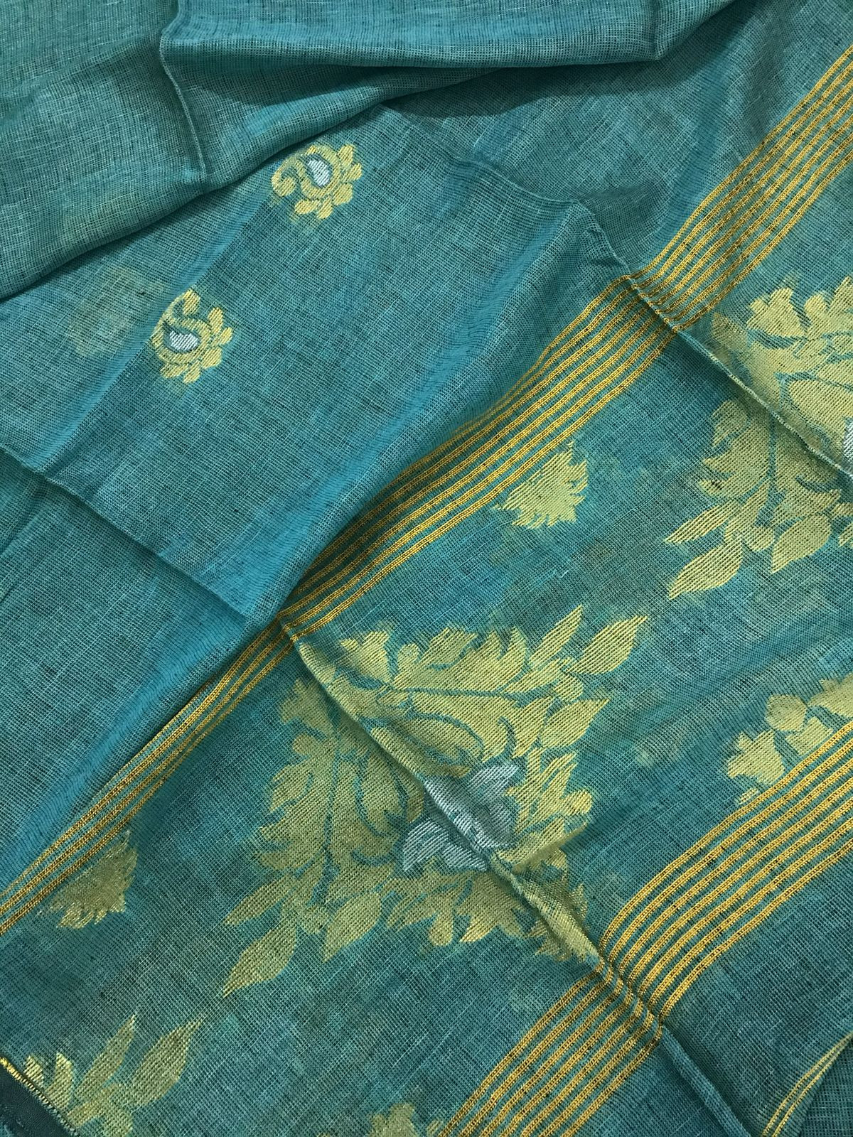 Pure Linen Tissue Self Weaved Kurta Dupatta Set - Pherozi