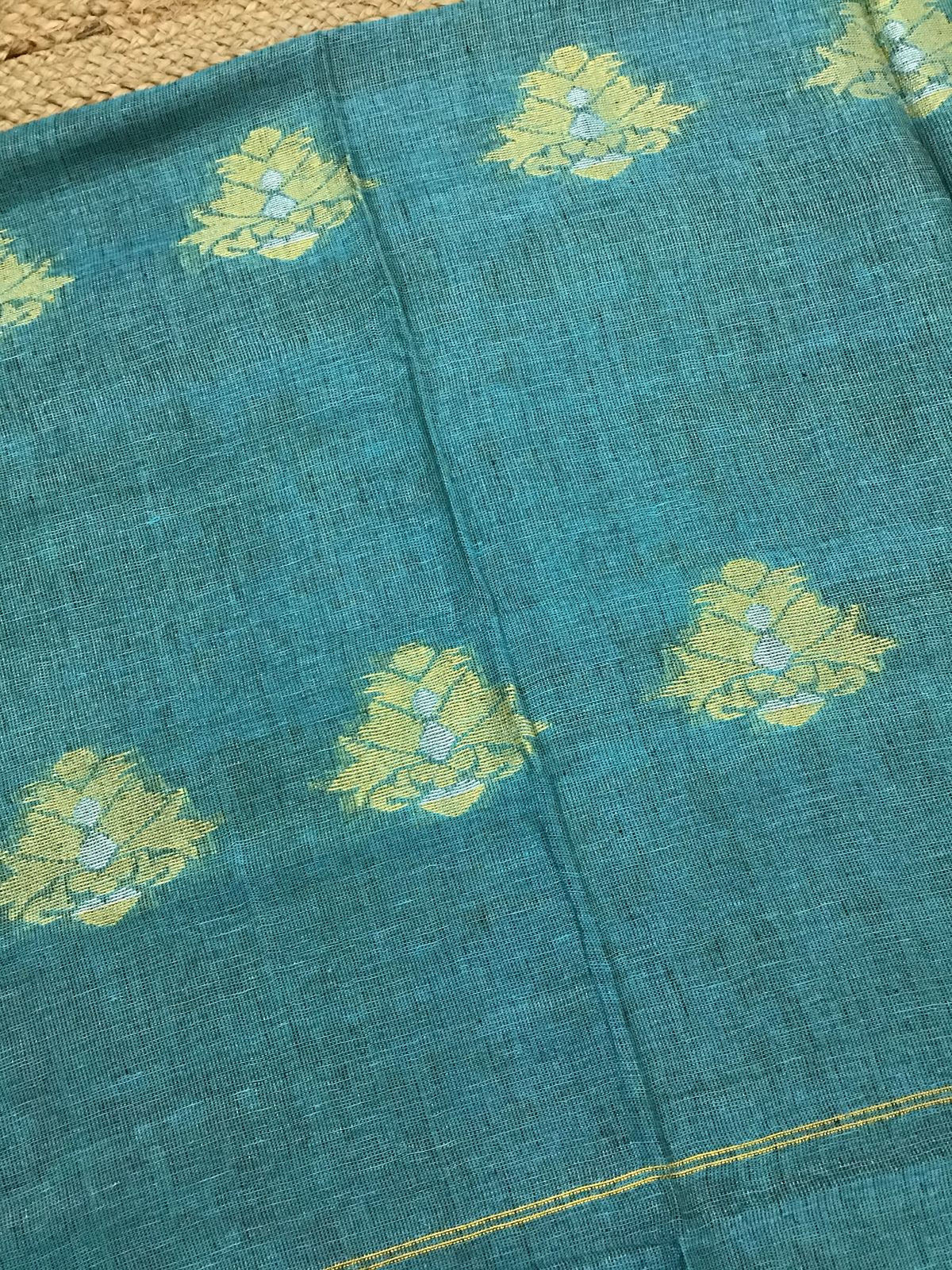 Pure Linen Tissue Self Weaved Kurta Dupatta Set - Pherozi