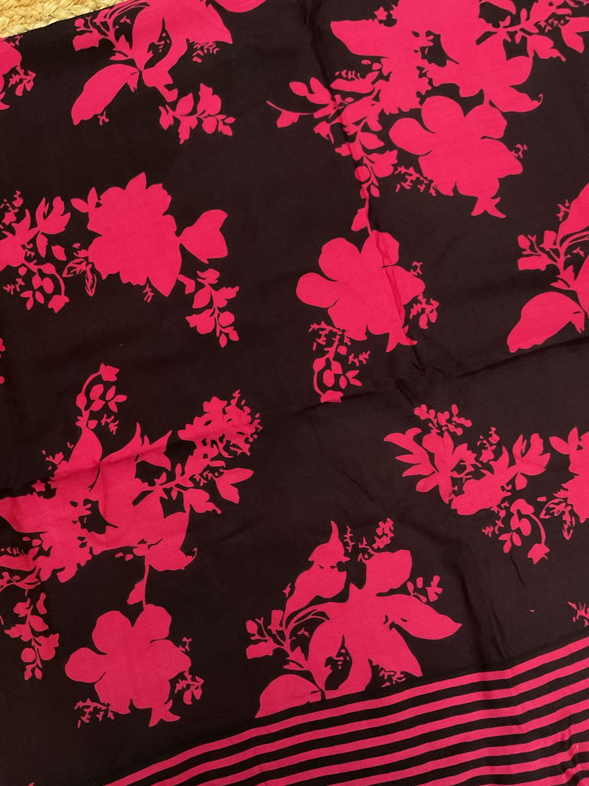 Pure Chanderi Printed Suit - Black