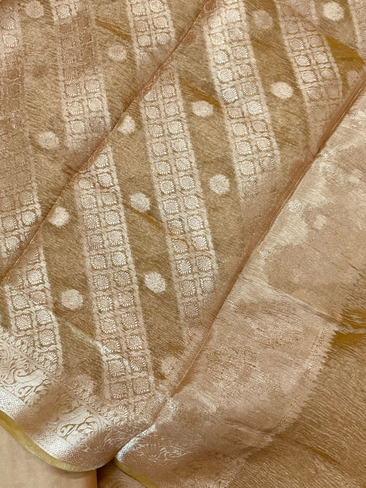 Soft Tissue Organza Embroidered Suit - Mustard Yellow