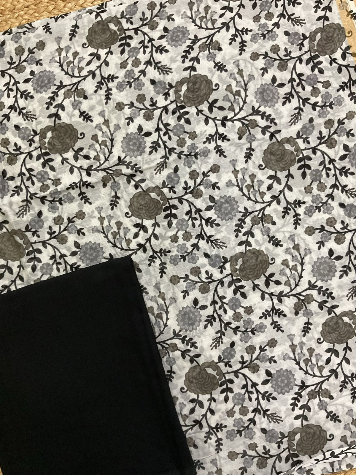 Pure Maheshwari Printed Suit - White