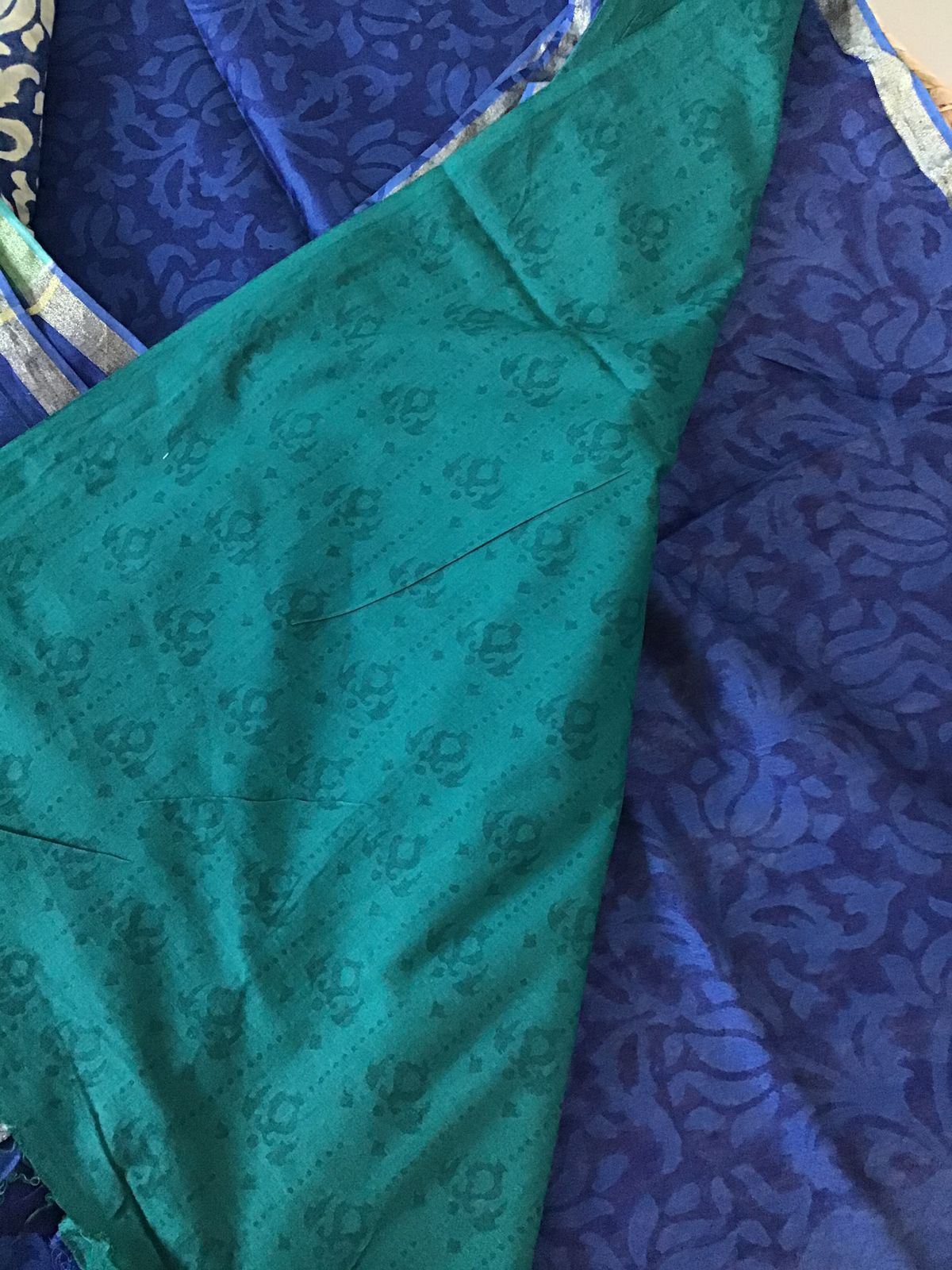 Pure Maheshwari Printed Suit - Blue