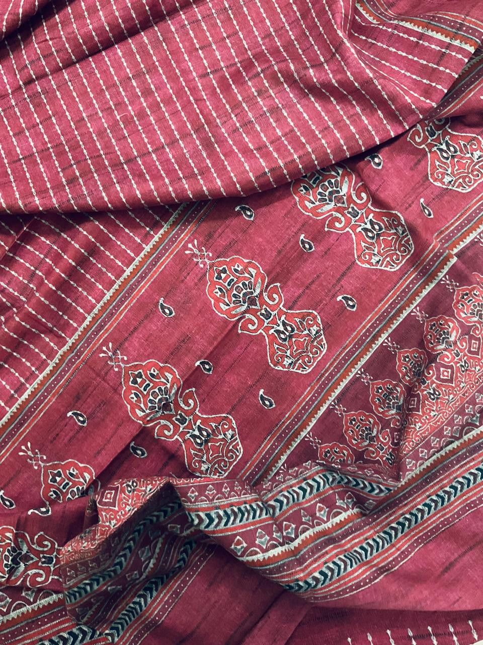 Pure Lawn Cotton Printed Suit - Maroonish Wine