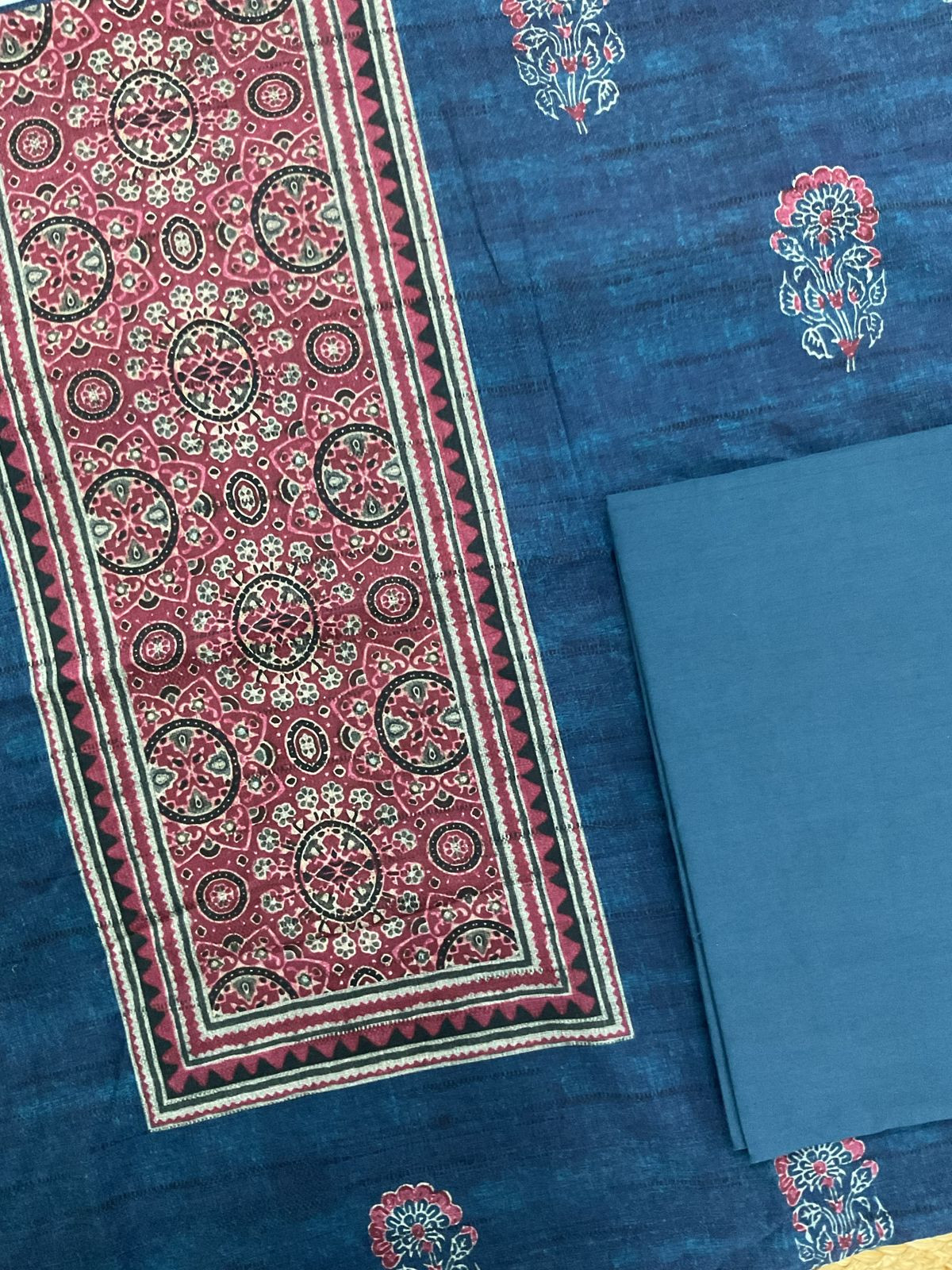 Pure Lawn Cotton Printed Suit - Blue