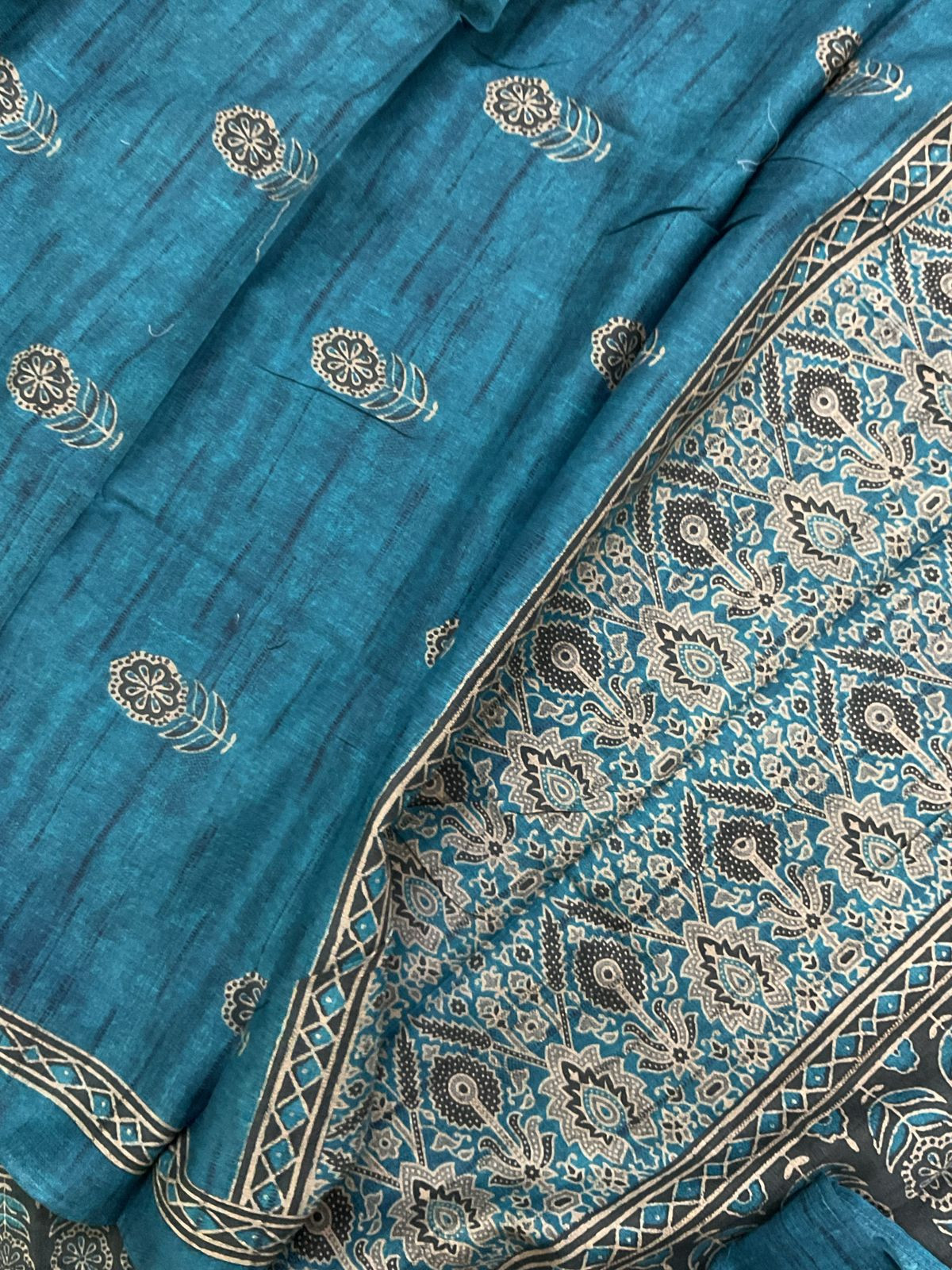 Pure Lawn Cotton Printed Suit - Blue