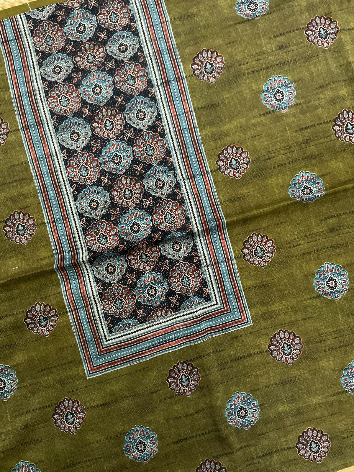 Pure Lawn Cotton Printed Suit - Yellowish Green