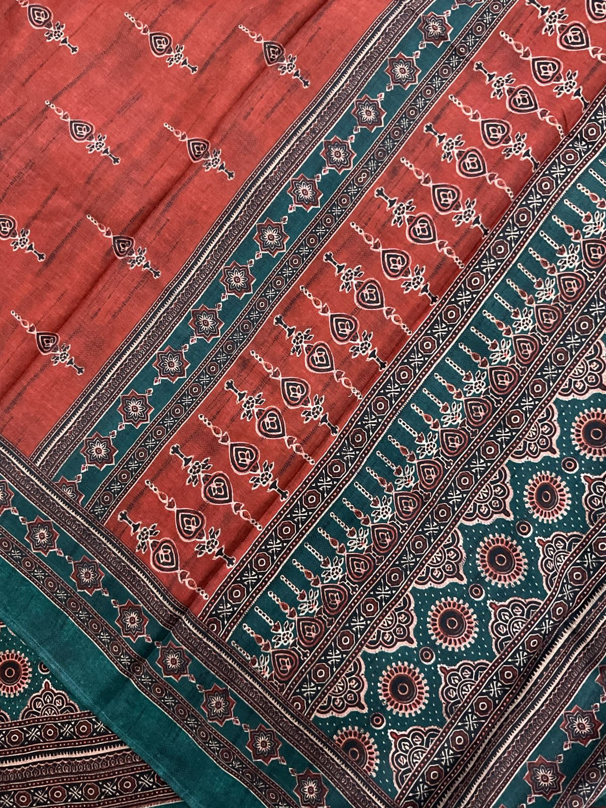 Pure Lawn Cotton Printed Suit - Brick Red