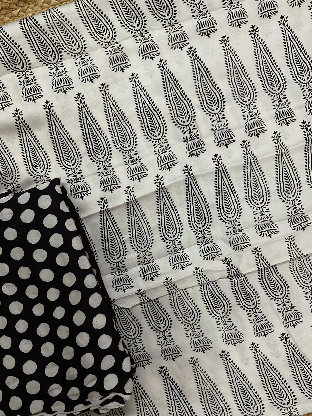 Pure Modal Bagh Printed Suit - White