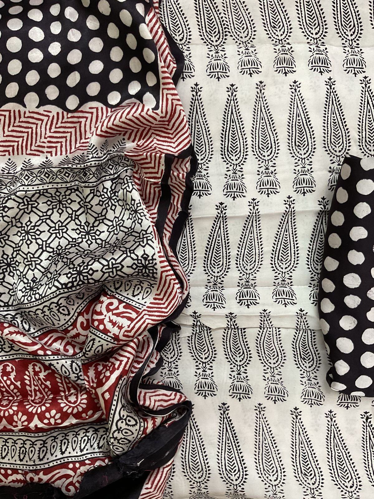 Pure Modal Bagh Printed Suit - White