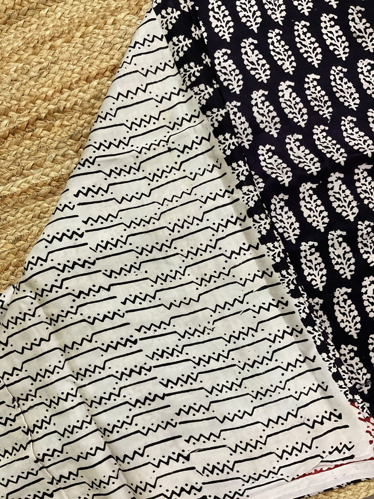 Pure Modal Bagh Printed Suit - Black