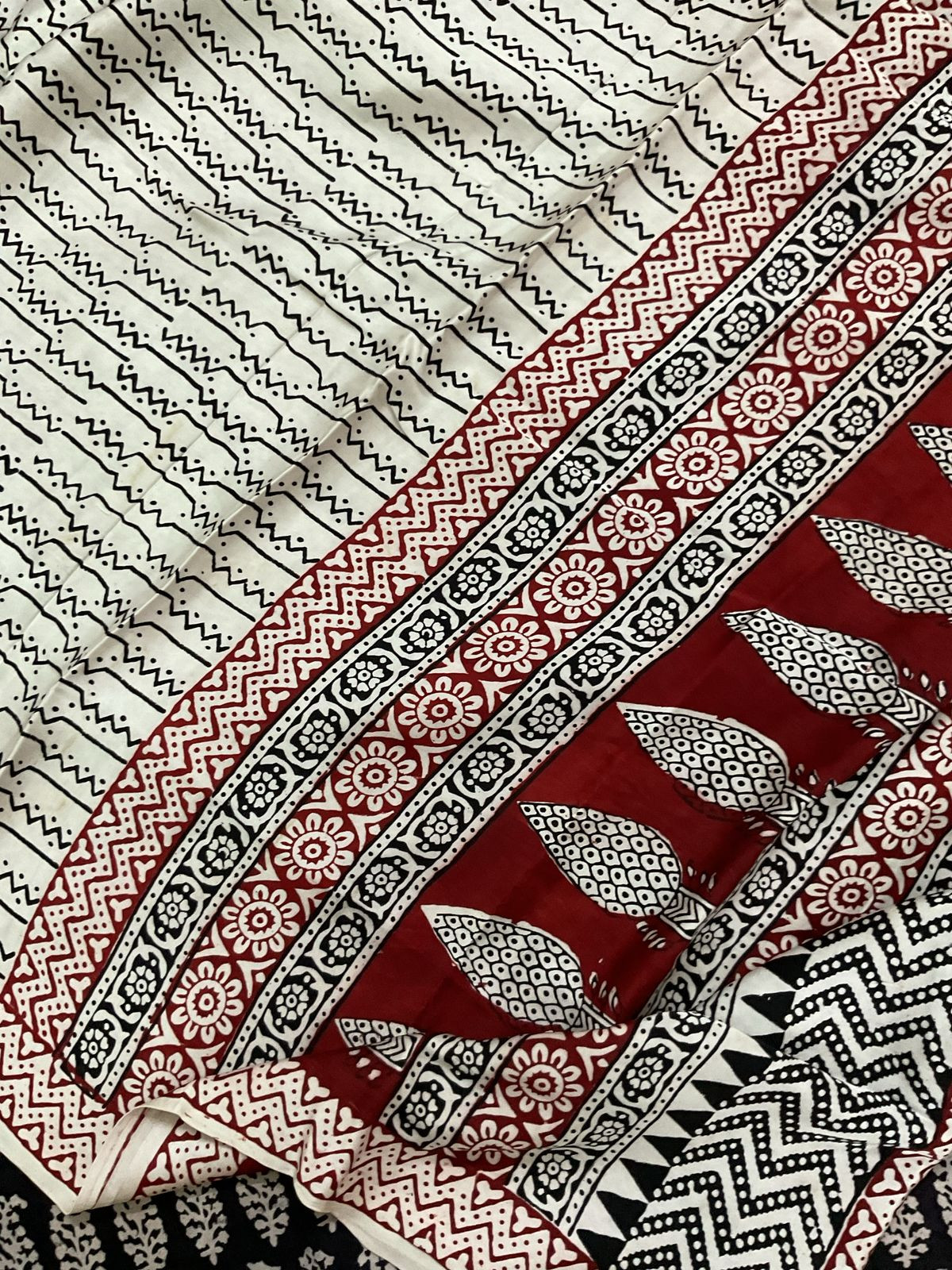 Pure Modal Bagh Printed Suit - Black