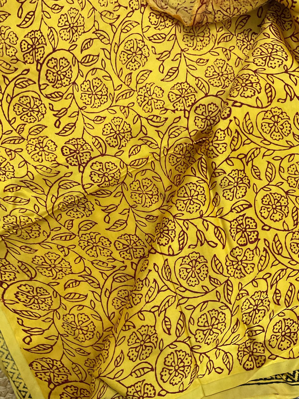 Pure Modal Bagh Printed Suit - Yellow