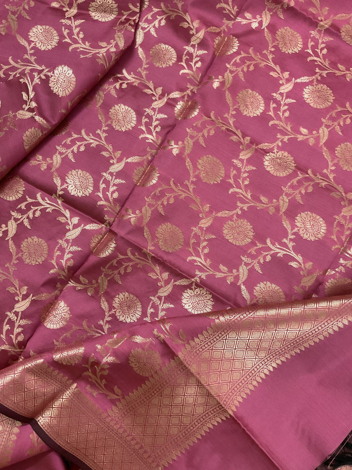 Soft Silk Banarasi Weaved Suit - Red