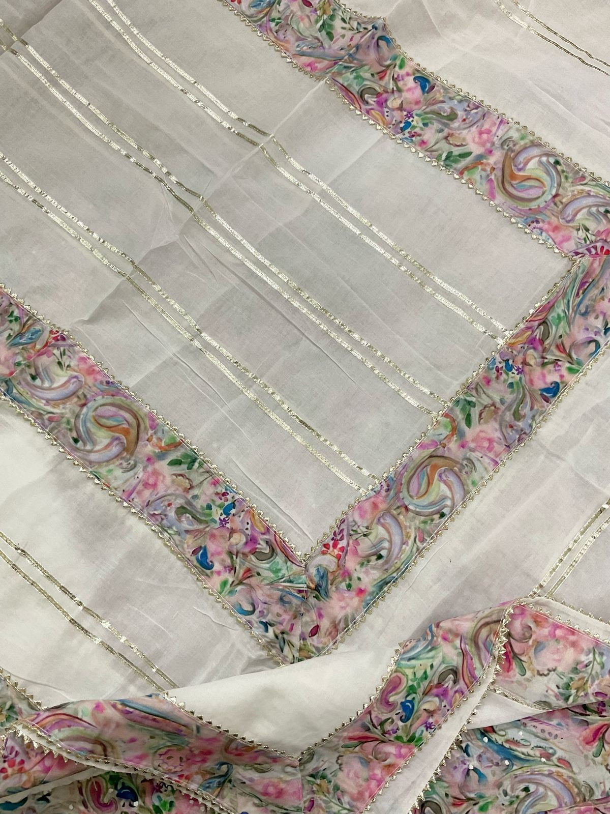 Pure Fine Cotton Printed Embroidered Suit - Pink