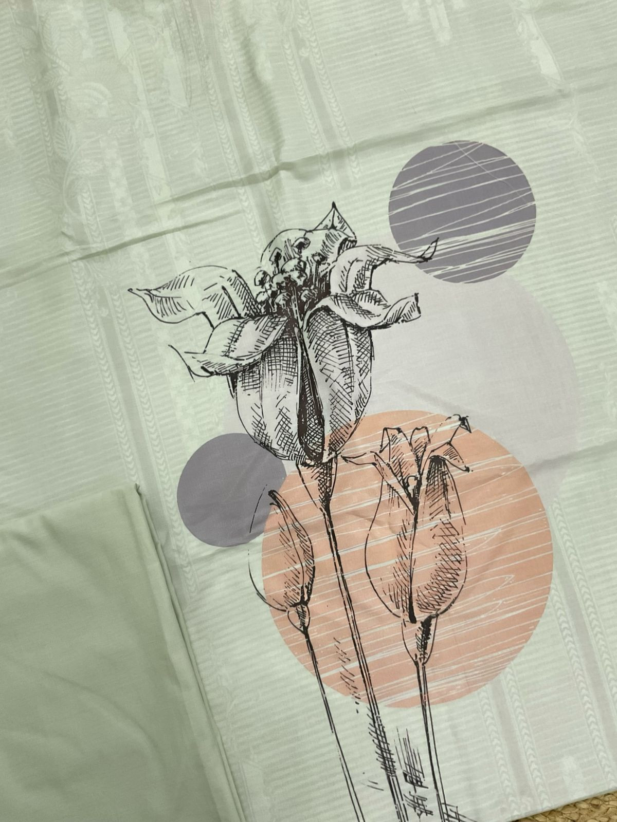 Soft Muslin Printed Suit - Green