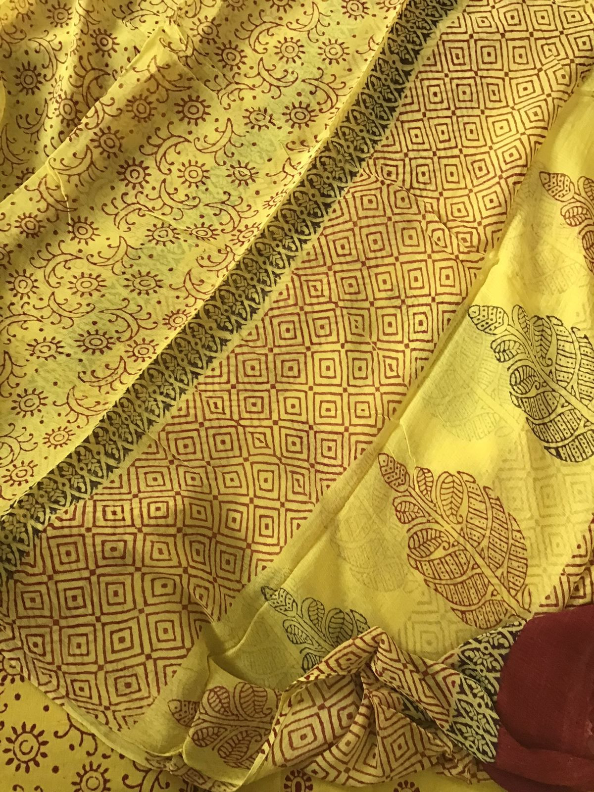 Pure Cotton Bagh Printed Suit - Yellow