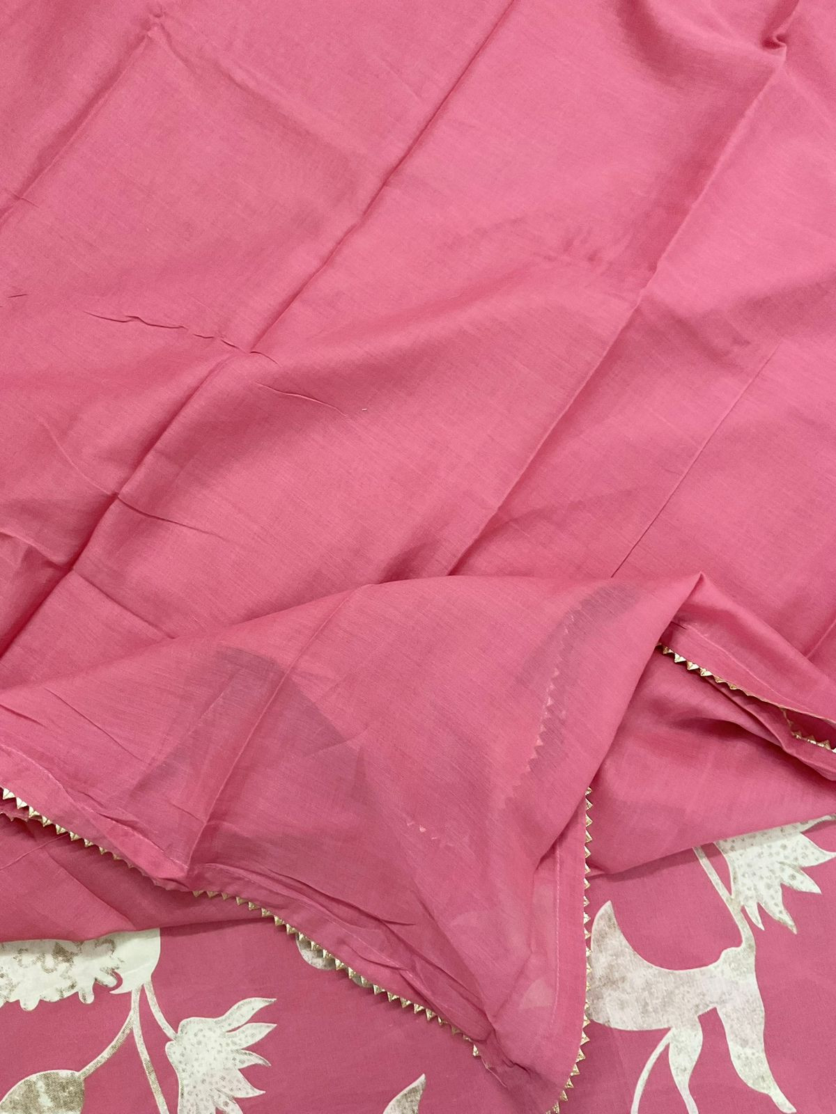 Pure Cotton Printed Suit - Pink