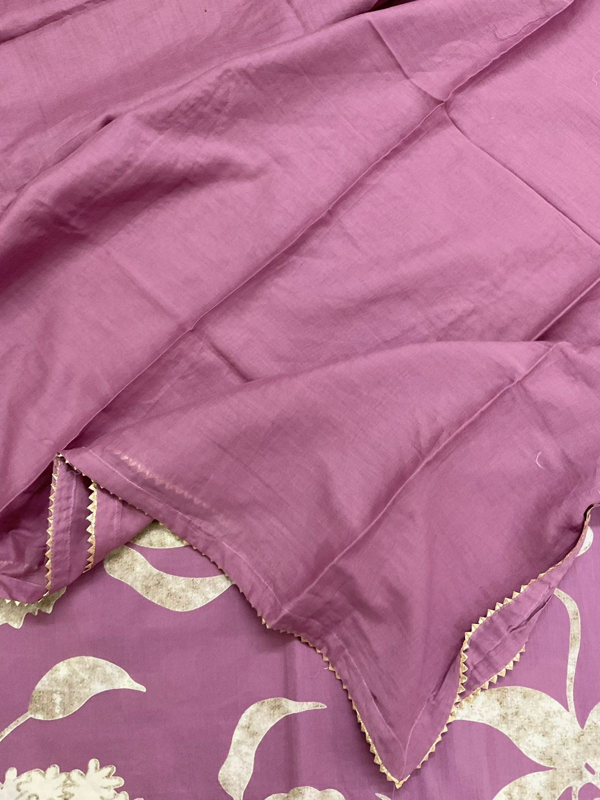 Pure Cotton Printed Suit - Purple