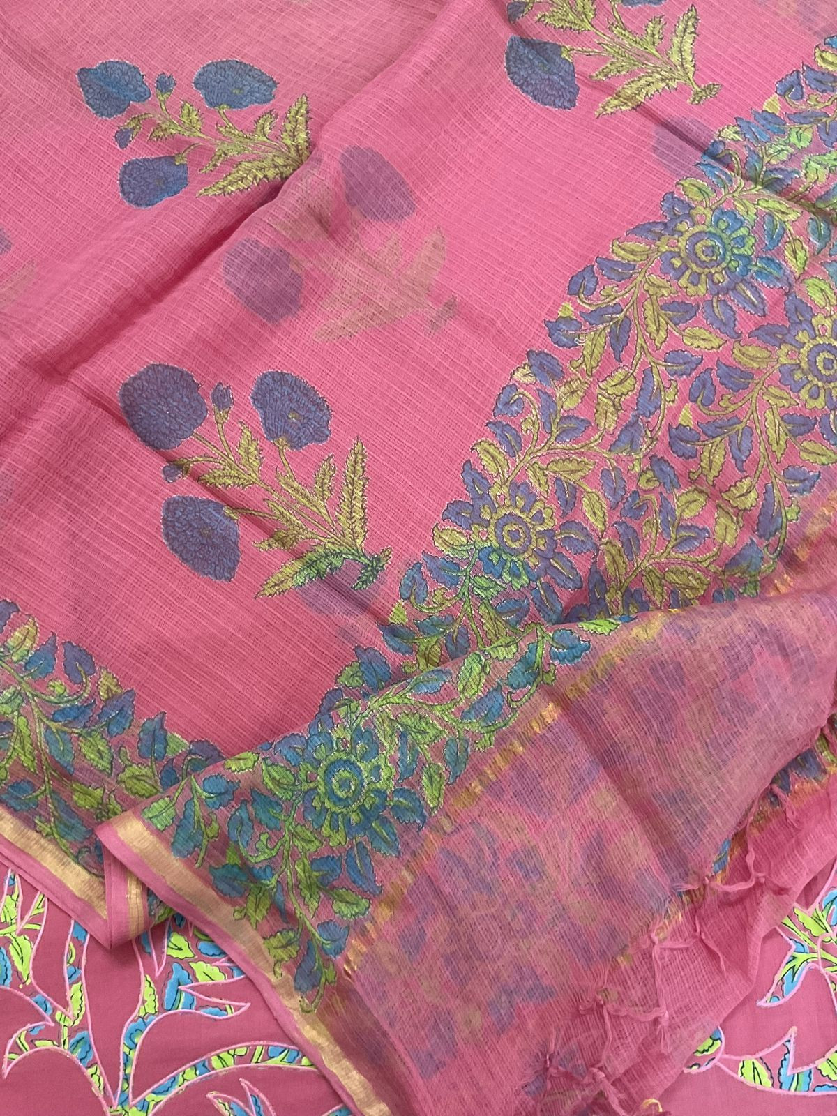 Pure Cotton Printed Embroidered Suit - Pink