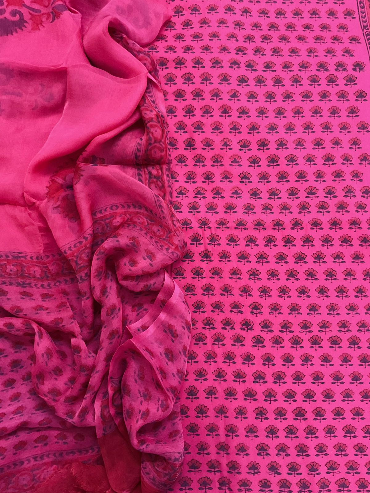 Soft Lizzie Bizzie Cotton Printed Suit - Pink