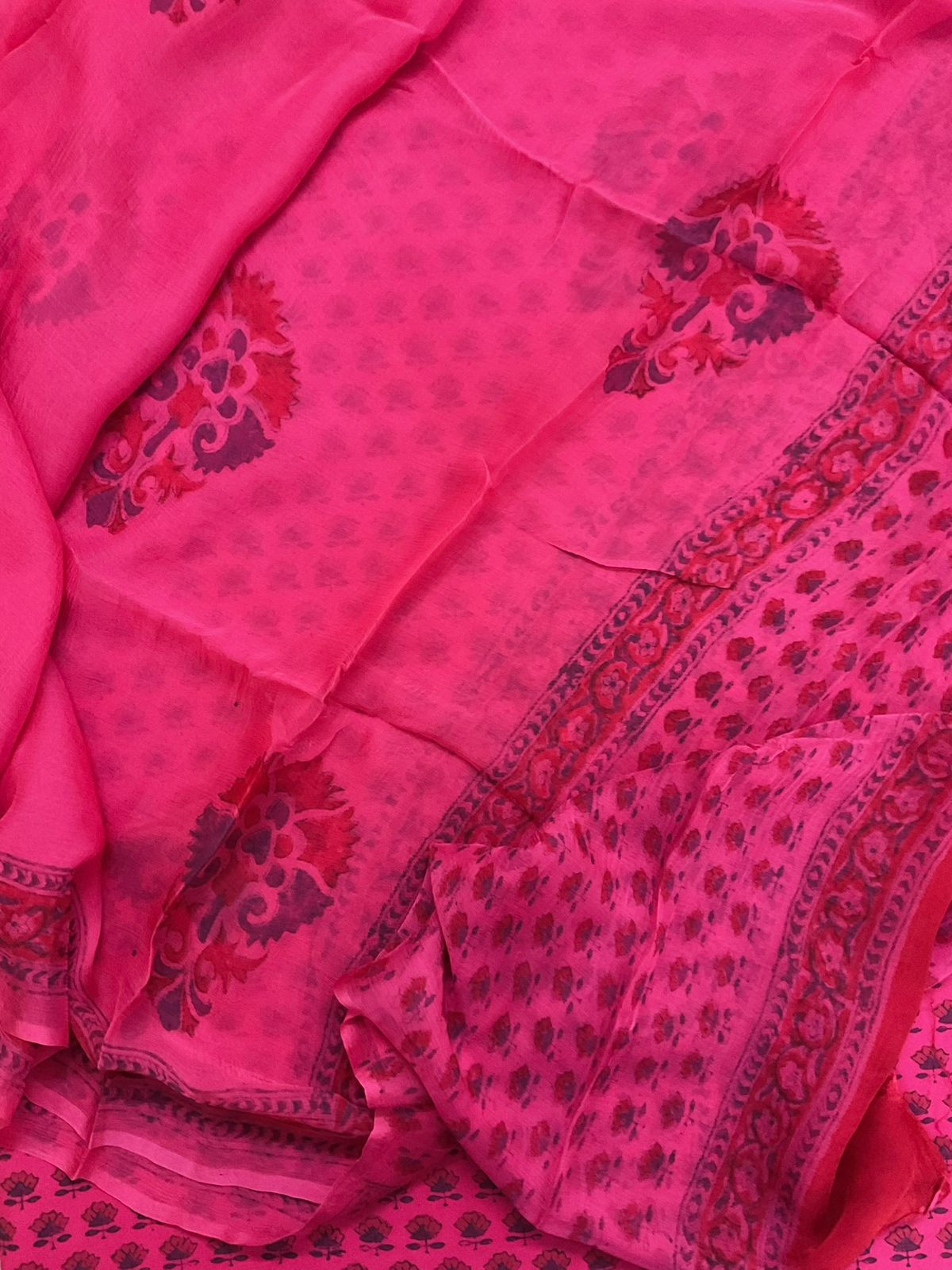 Soft Lizzie Bizzie Cotton Printed Suit - Pink