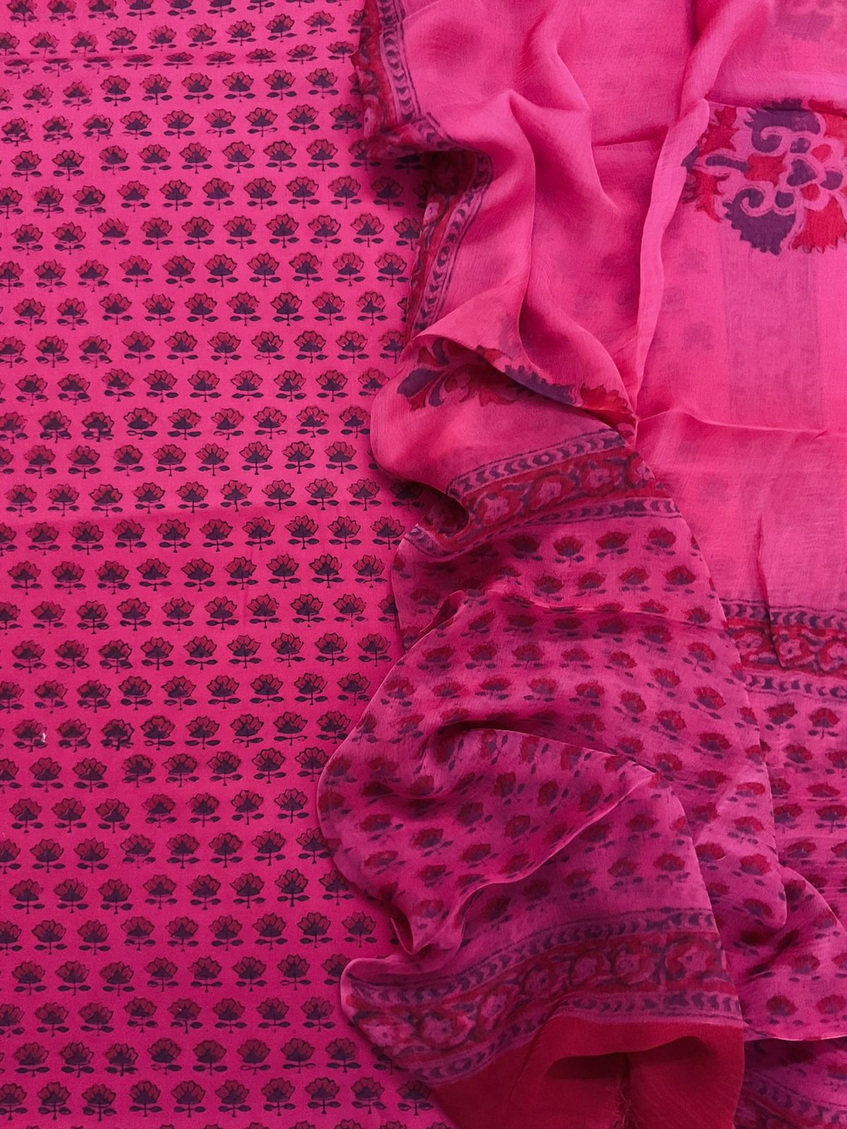 Soft Lizzie Bizzie Cotton Printed Suit - Pink