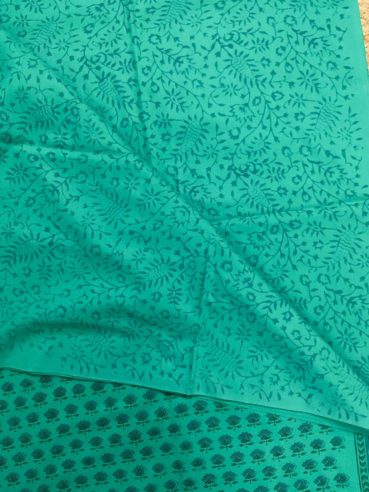 Soft Lizzie Bizzie Cotton Printed Suit - Green