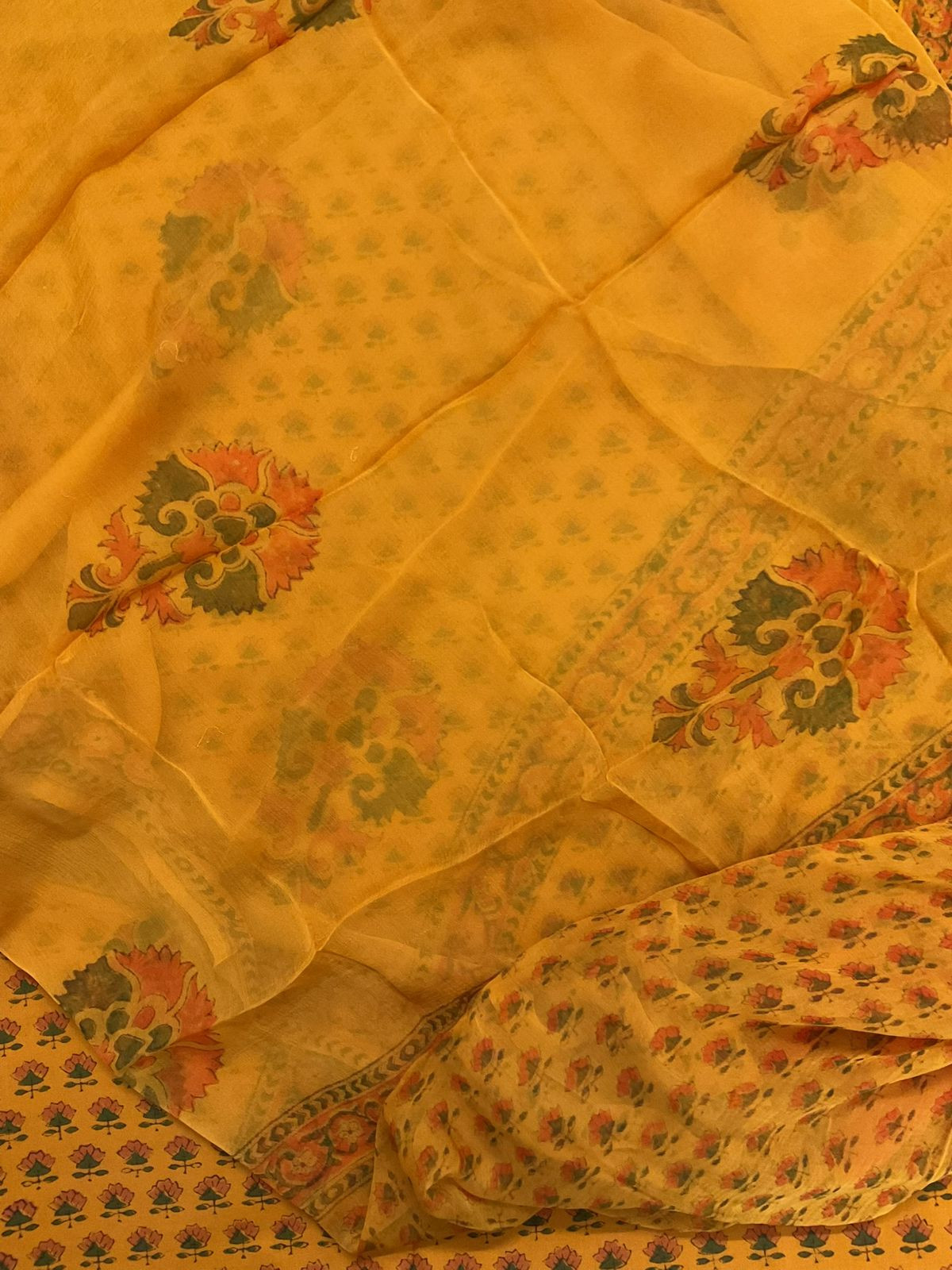 Soft Lizzie Bizzie Cotton Printed Suit - Yellow