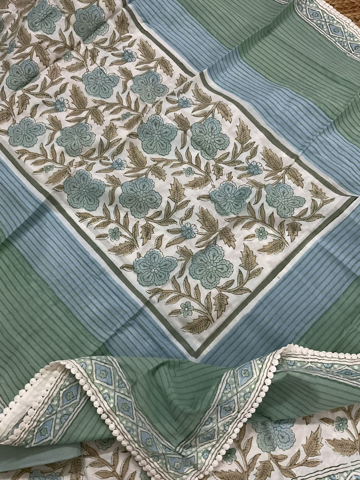 Pure Cotton Printed Suit - Offwhite