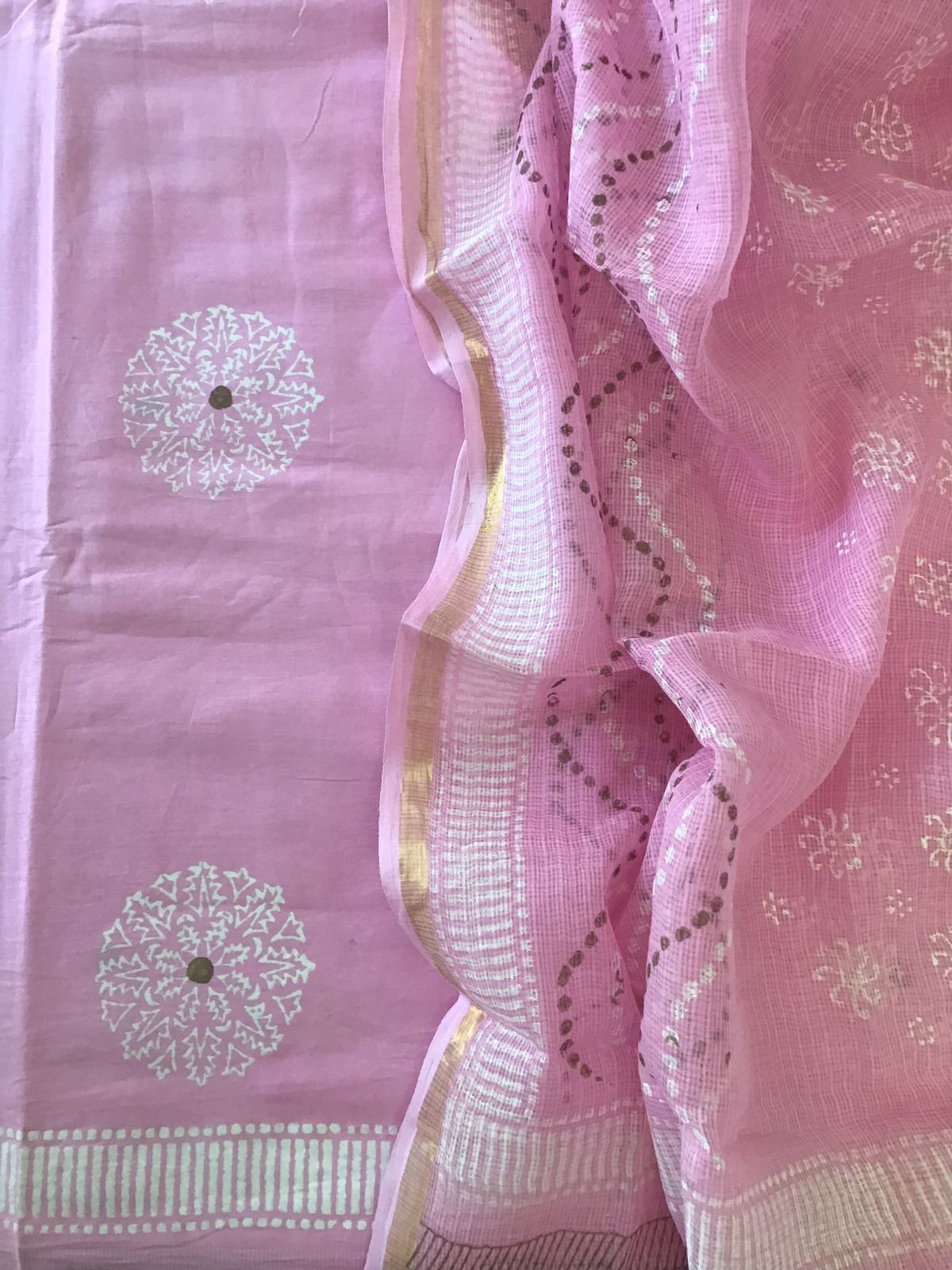 Pure Modal Cotton Printed Suit - Pink