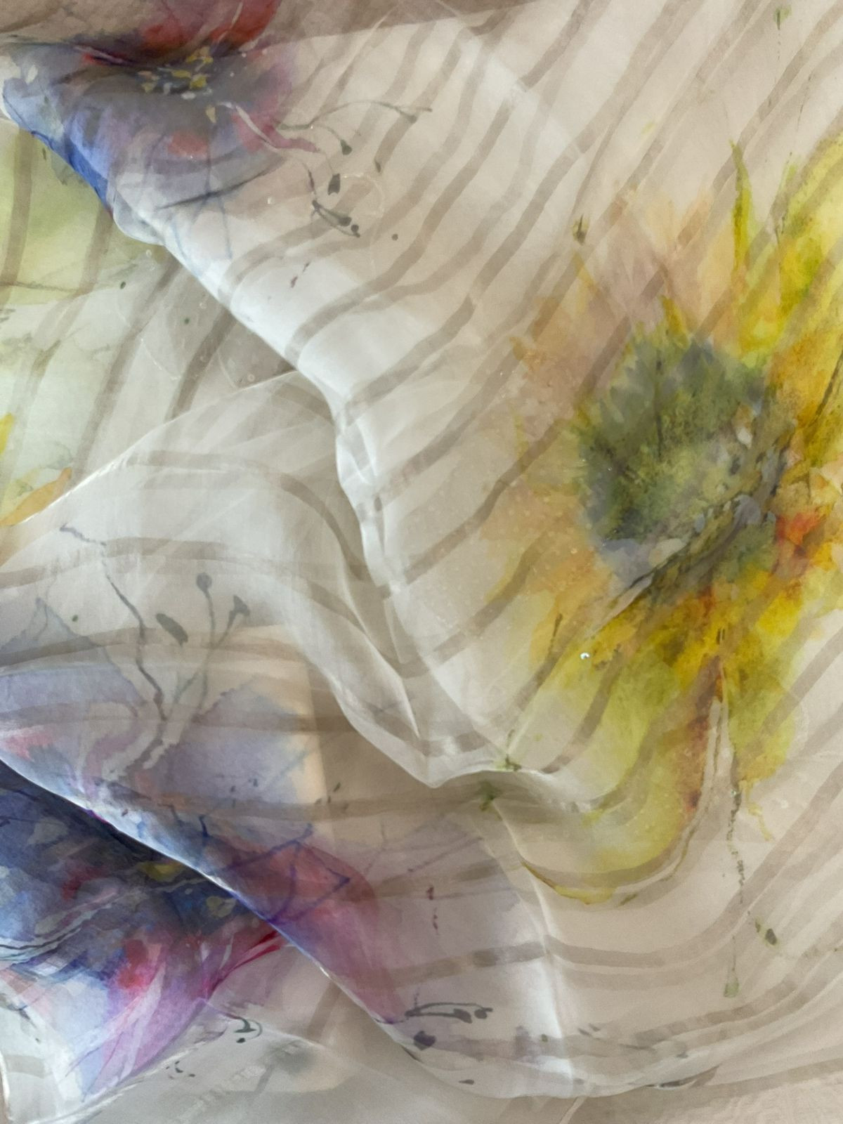 Pure Mul Chanderi Printed Embroidered Suit - Offwhite