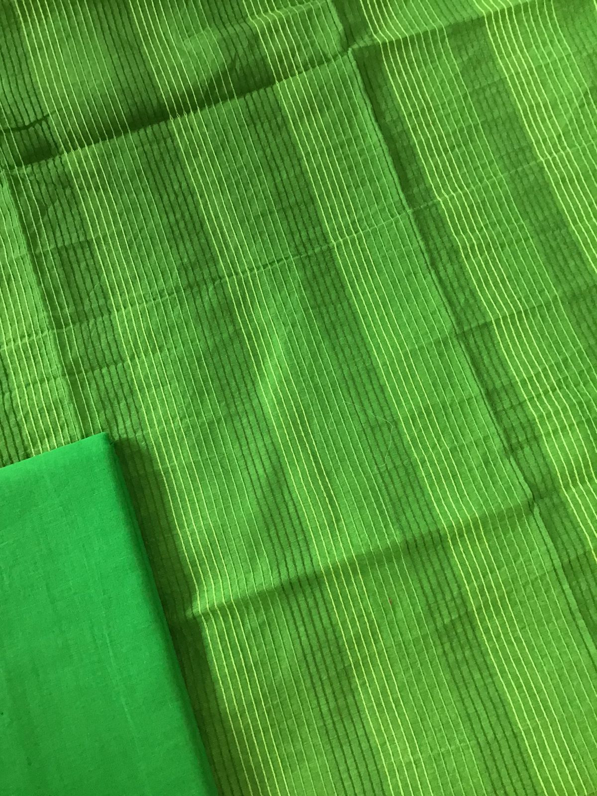 Pure Chanderi Embroidered Suit - Green