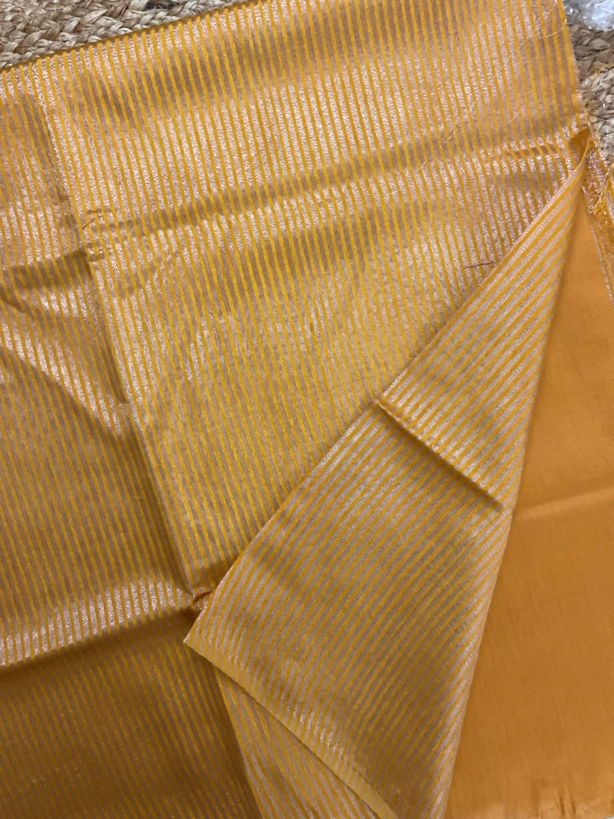 Soft Silk Banarasi Weaved Suit - Yellow