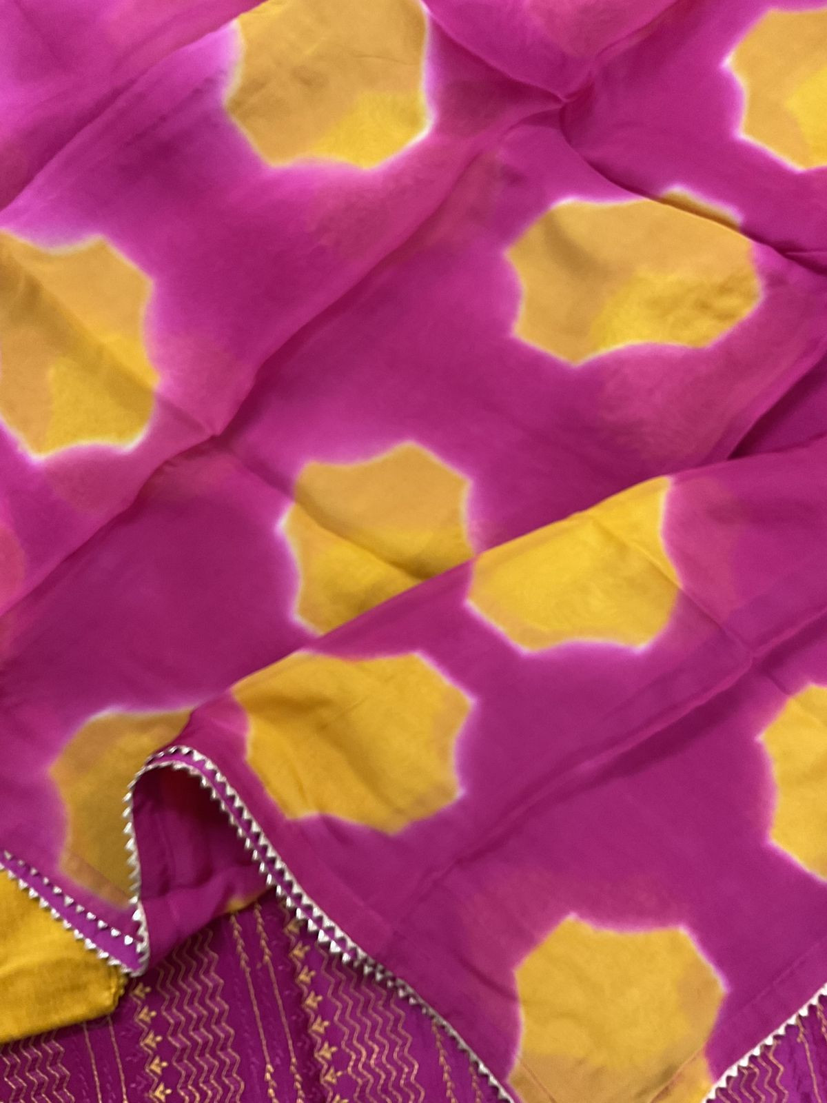 Pure Maheshwari Embroidered Suit - Pink